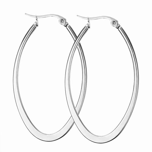 Big Oval Hoop Earring